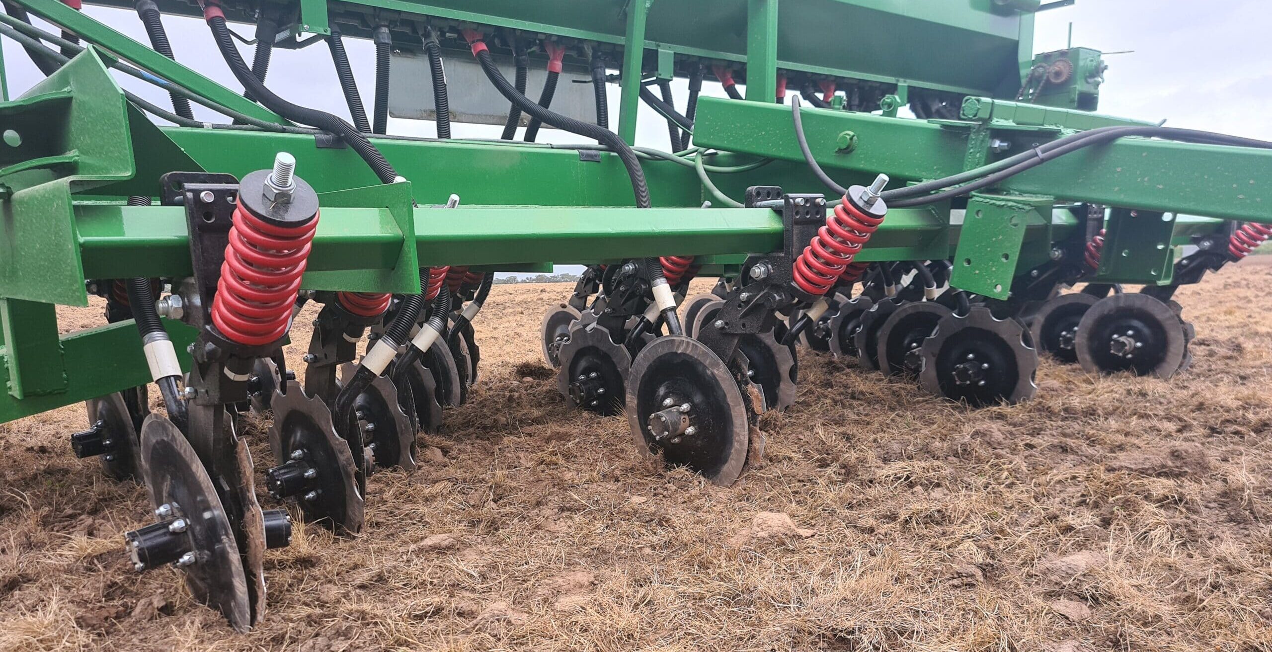 RYAN NT Retrofit discs and tynes on a John Shearer - No-Till Seeder bar