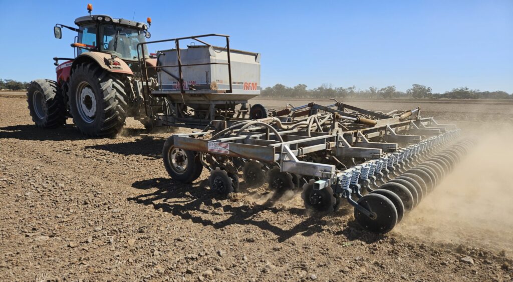 Gary Knagge retrofit discs on rfm air seeder